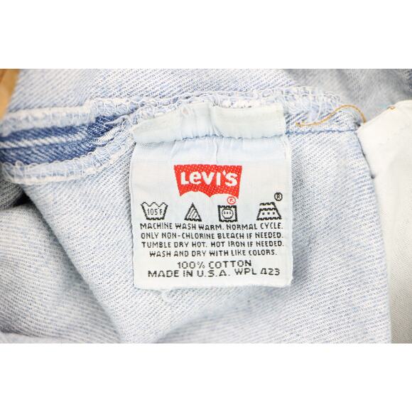 Vintage Levi's 501 Light Wash Rock Grunge High Waisted Festival Mom Denim Jeans - Picture 6 of 8